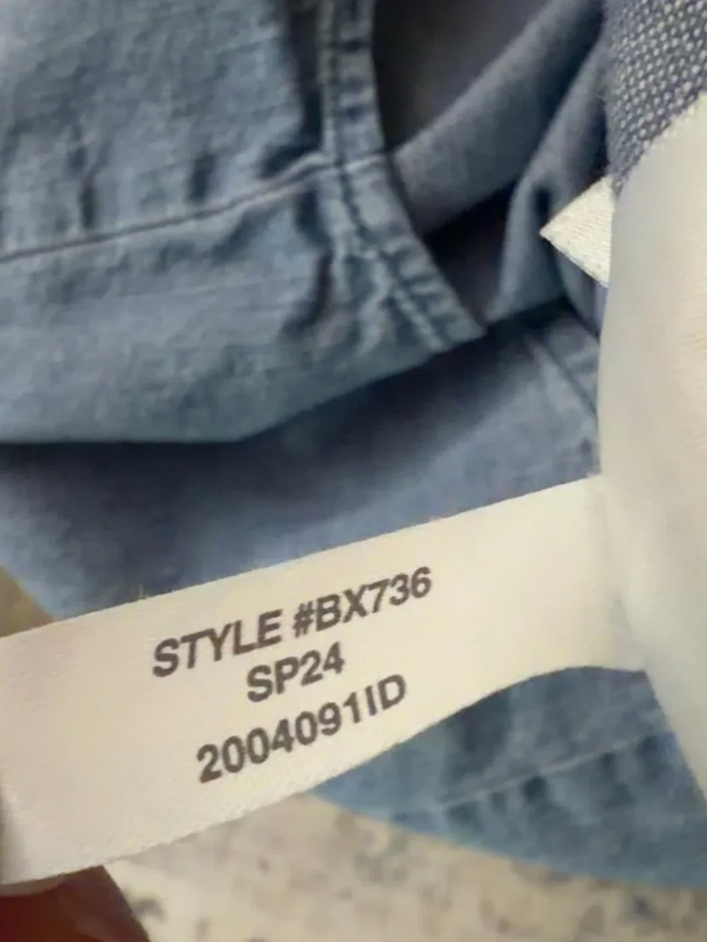 J.Crew Chambray Puff Sleeve Button-Up Shirt Blue Size M